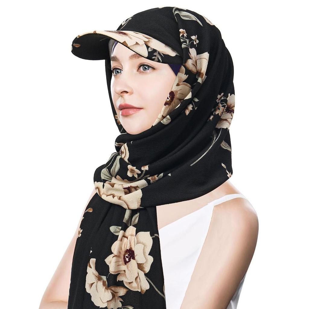 Solid Color Women's Versatile Scarf Hat - Middle East Hijab Style
