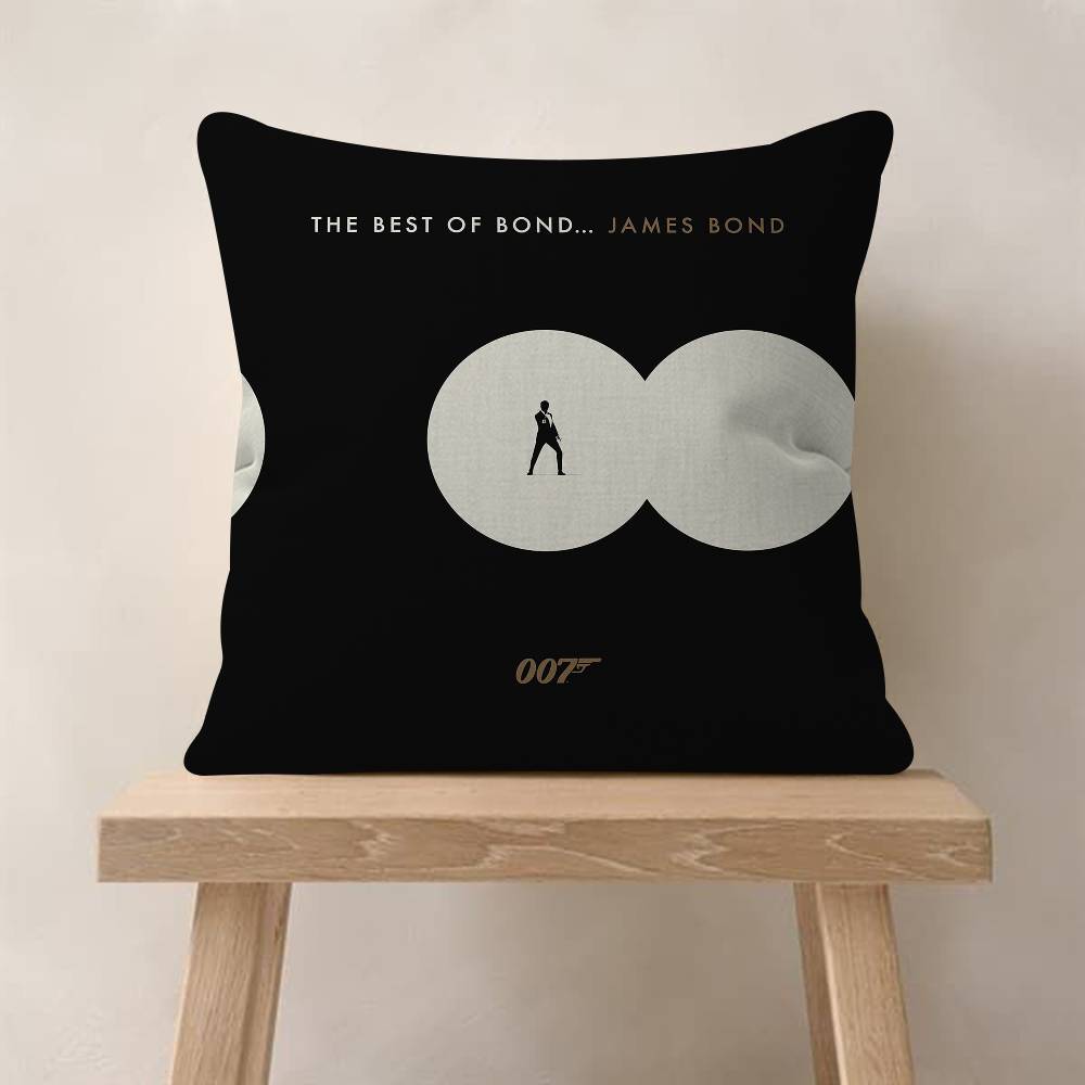 Pillow Gift Home Office Decoration Bedroom Sofa Car Cushion Cover case 45x45 British Legend JJames BBond 007