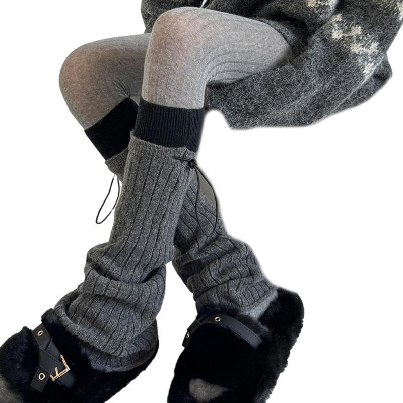 Travel Acrylic Leg Warmers Practical Construction Lightweight Cold Climate Essential Comfortable Stretchy Winter Socks