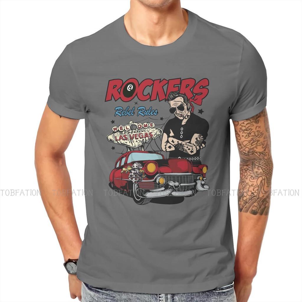 ZX 50s Rockabilly Sock Hop Rock and Roll Vintage Doo Wop 60s Rocker T Shirt Grunge High Quality Tshirt Oversized ONeck Men Clothes