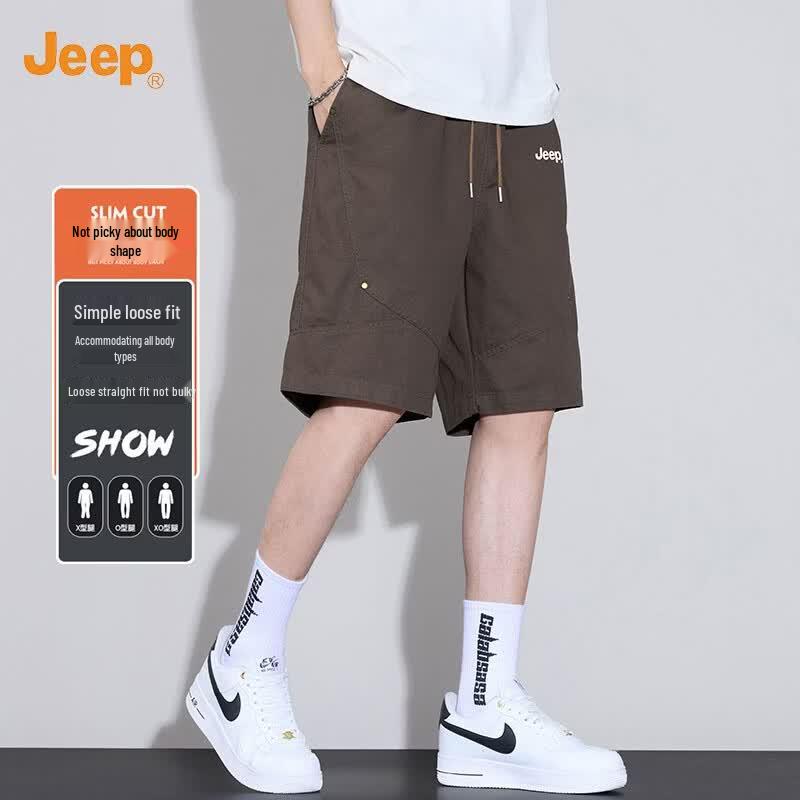 Jeep Men's Cotton Casual Loose Fit Shorts