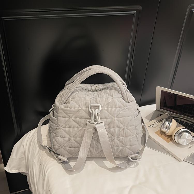 Women's Fashion Backpack Rhombus Quilted Backpack