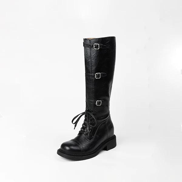 

Быстрая доставка: 2025 Женские Ретро Ковбойские Мотоботы на Скрытом Каблуке 35