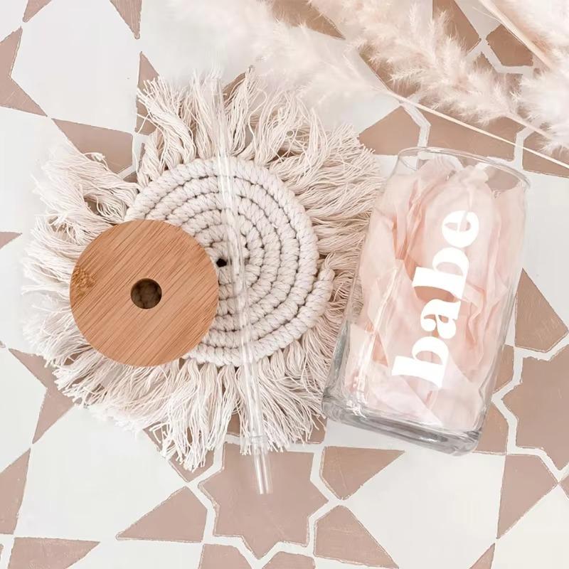 Bride Iced Coffee Glass Cup with Lid Straw Wifey Mug Glass Cup Wedding Bachelorette Party Decorate Bridal Shower Future Mrs Gift