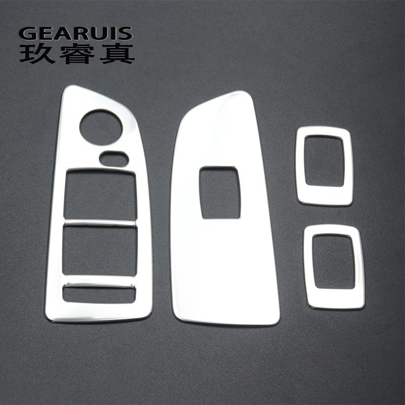 Car Styling Door Window Lift Switch Buttons Stickers For BMW 1 Series E81 2007-2011 Auto Interior Button Trim Covers