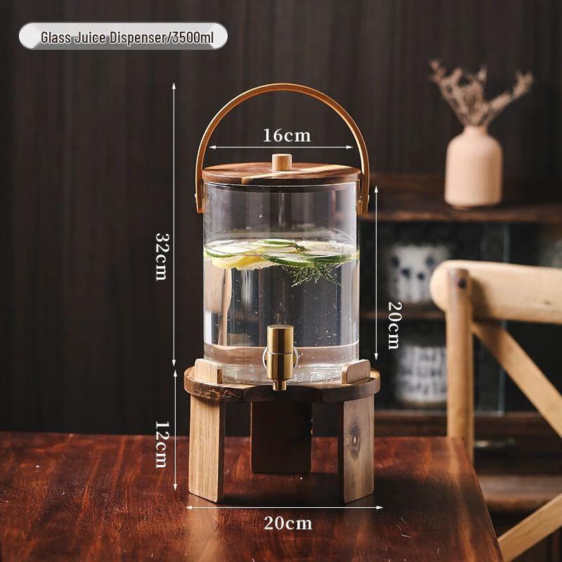 Новый стеклянный кувшин для холодной воды в китайском стиле с краником One Size