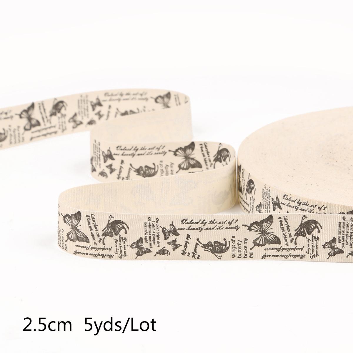 

Хлопковая лента ручной работы, дизайнерская печатная лента для одежды, швейная ткань, сделай сам, свадебное, рождественское украшение 08 25mm