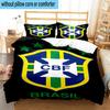 3pcs Brazilian Football Federation Printed Bedding Set Duvet Cover Closure Includes 1 Duvet Cover & 2 Pillowcases Bedding Sets Home Decor Gifts