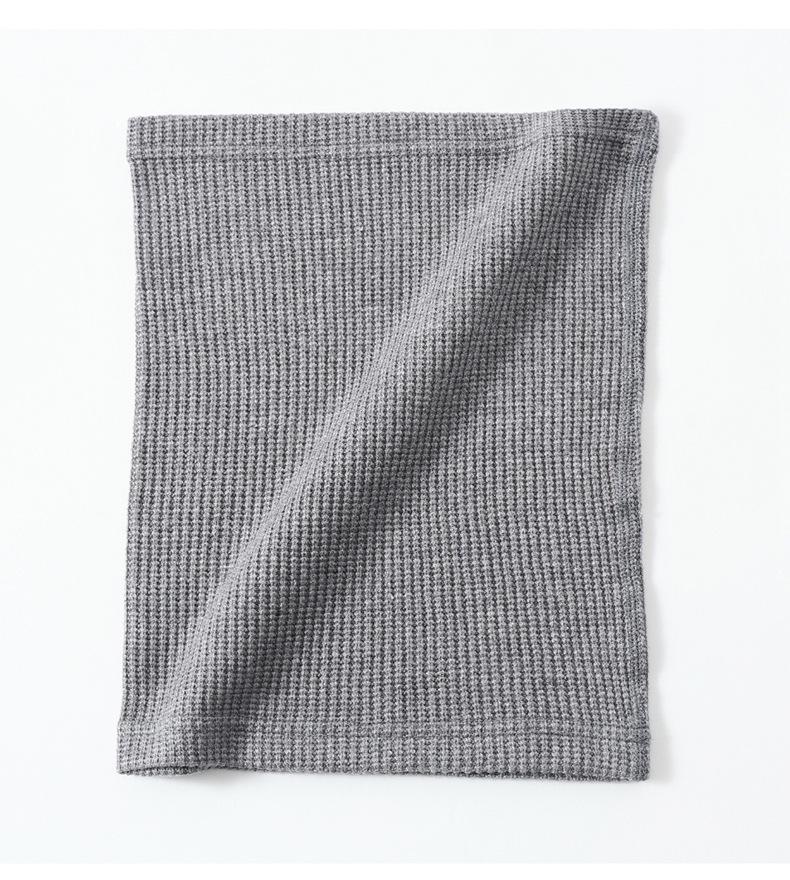 Chunky Wool Vertical Stripe High-Collar Neck Warmer Scarf – Autumn/Winter Cold-Proof Dickey