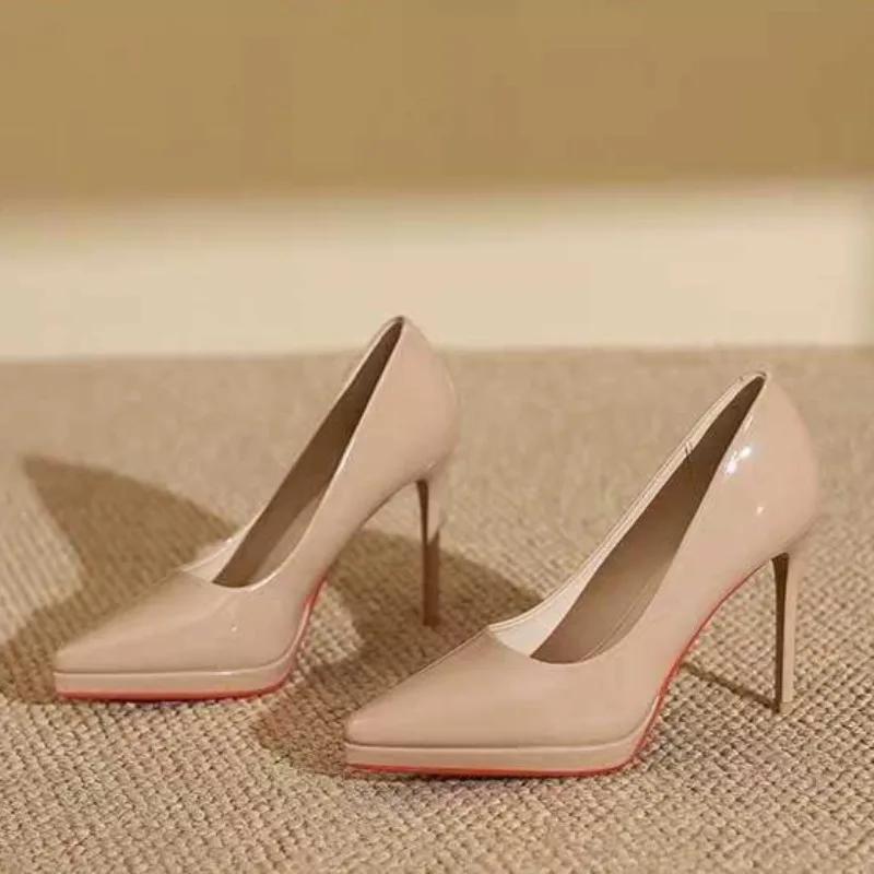 

Fashion 2025 Summer New Classics Women s High Heels Sexy Pointed Toe Slip on Thin Heels Pumps for Fashion Dress Party Ladies Shoes 34