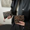 Elegant Leopard Short Wallet PU Leather Coin Purse Portable Envelope Clutch Bag Female