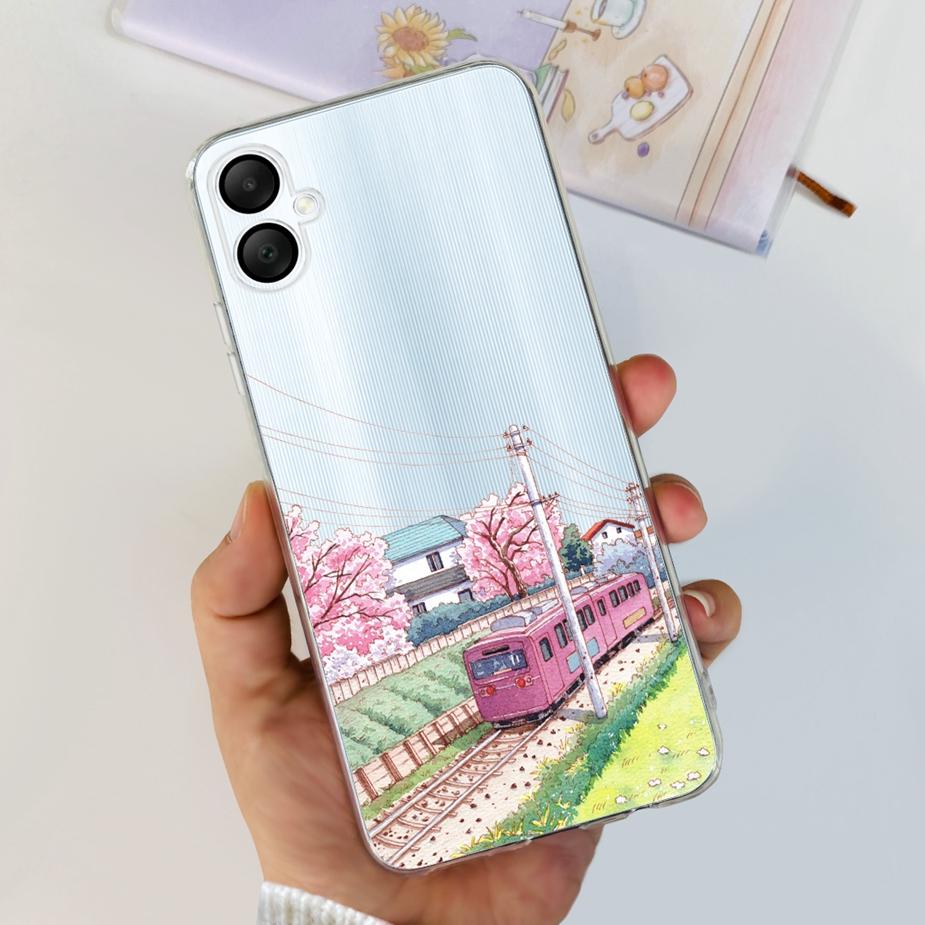 For Samsung Galaxy A06 Case SM-A065F New Luxury Painted Cover 6.7'' Soft Silicone Phone Case For Samsung A06 A 06 GalaxyA06 Bags