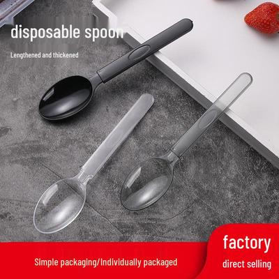 Disposable Thickened Soup Spoons: Individually Packaged for Takeout, Cakes, Light Meals, Commercial Use