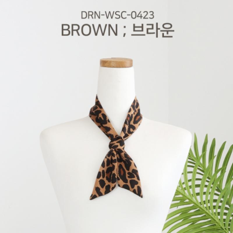 Shop Women Leopard Mini Scarf Ivory Drn Wsc 0423