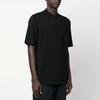 Y-3 Solid Color Button Short Sleeve Polo Shirt Unisex Tops Black H44802