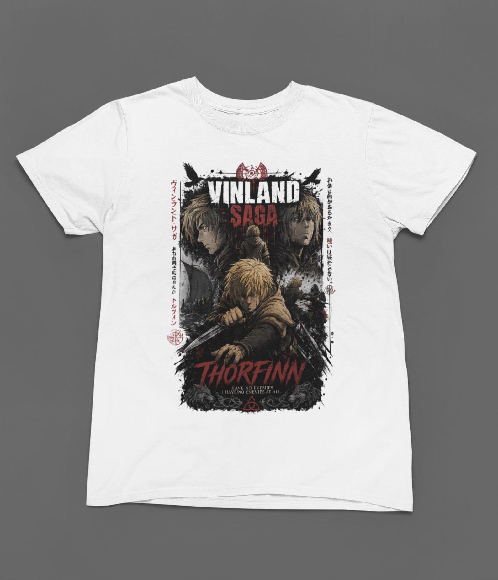 Unisex Thorfinn Son of Thors Anime T-Shirt, Manga Viking Saga Shirt 2XL