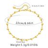 Women Minimalist 18k Gold Plated Heart Link Ankle Bracelet