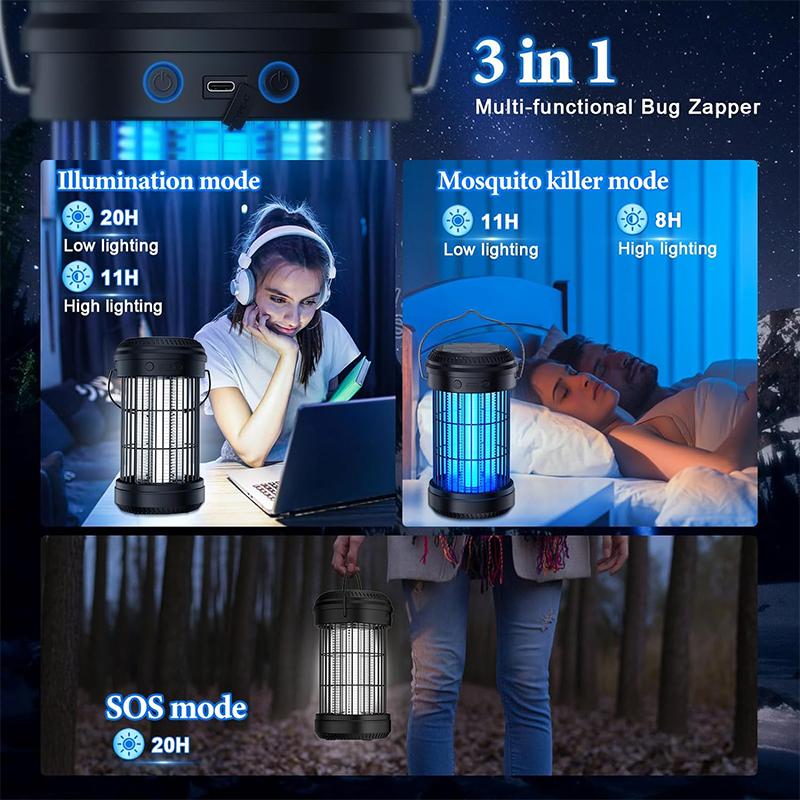Nou ucigaș de insecte solar lampă capcană țânțari UVA multi-exterior portabil lumină de noapte lampă ucigaș de țânțari de grădină fără radiații
