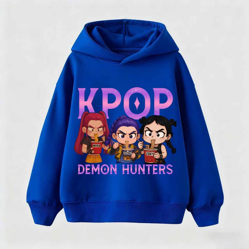 KPop Demon Hunters Saja Gutter Hettegenser For Barn Høstmote Genser Morsom Fans Gave Anime Hettegenser Jenter Gutter Hettegensere