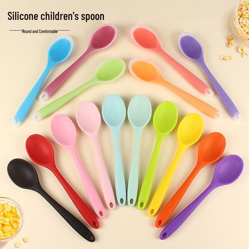 Portable Silicone Rice Spoon for Students and Children