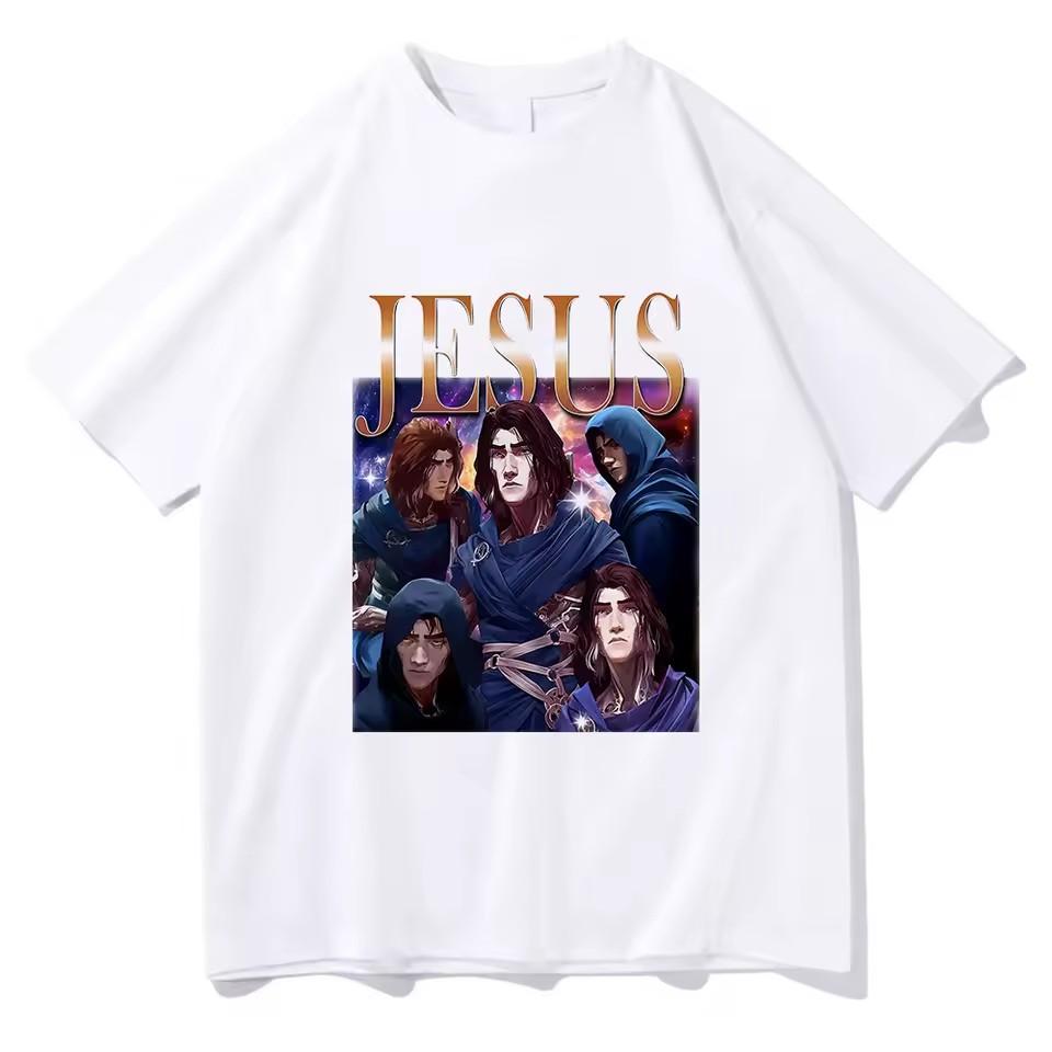 Arcane T shirt Caitlyn Kiramman T-shirts O-Neck Unisex Fashion Fans Short Sleeve Shirts Gift Vintage Streetwear Tops