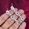 White Topaz 925 Solid Sterling Silver Earrings, Handmade Gemstone Jewelry Earrings For Memorial Day