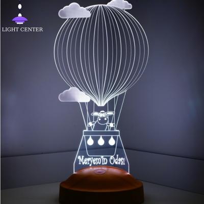 3D Anpassningsbar/ Ballong Nattlampor Barn Vänskapslampa LED Skrivbordslampa Rumslampa Presentförpackning Skrivbordsdekor