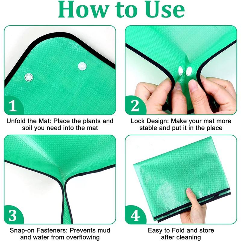 3PCS New Planting Mat 50cm-100cm Gardening Potting Pad Foldable Garden Plant Flower Pot Transplanting Waterproof Mats