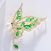 Elegant Green Butterfly Brooch: High-End Women's Lapel Pin for Suits and Cardigans