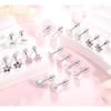Set of 12 Pairs Bullet Stud Earrings for Women - New Style Jewelry In Stock