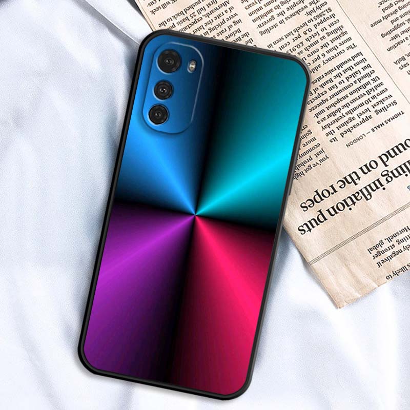 Art Colored Luminous Pattern For Motorola G85 Edge 50 G24 G35 G14 G04 40 G72 G34 G G54 G13 G32 5G Black Phone Case