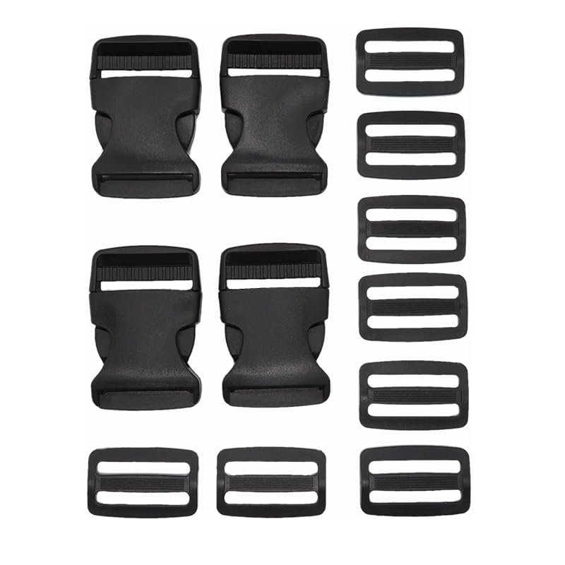 

side release buckle With adjuster 4 pieces (Compatible tape width: 38mm)