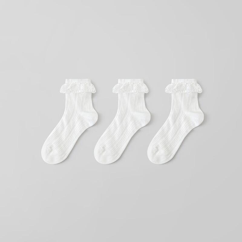 minibala Girls' Sweet Lace Socks (3-Pack)