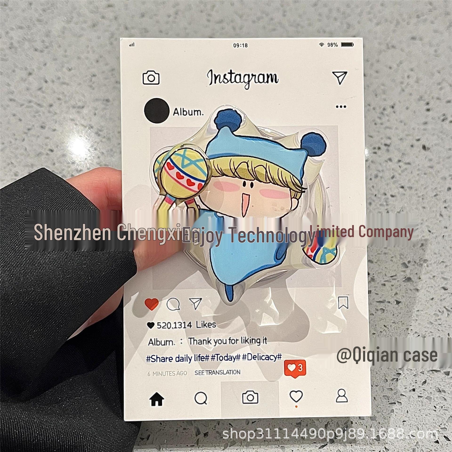 Strawberry Bear & Kitty MagSafe Magnetic Stand - Super Strong, Retractable Desktop Airbag Holder Magnetic Airbag Stand [OPP Bag]