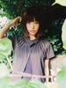 Pibeuseupibeuseu Open Collar Gathered Top / Charcoal