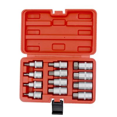 12  Piece Chrome Vanadium Steel Hexagonal Socket Wrench Set Pneumatic Auto Repair Hardware Tool Kit