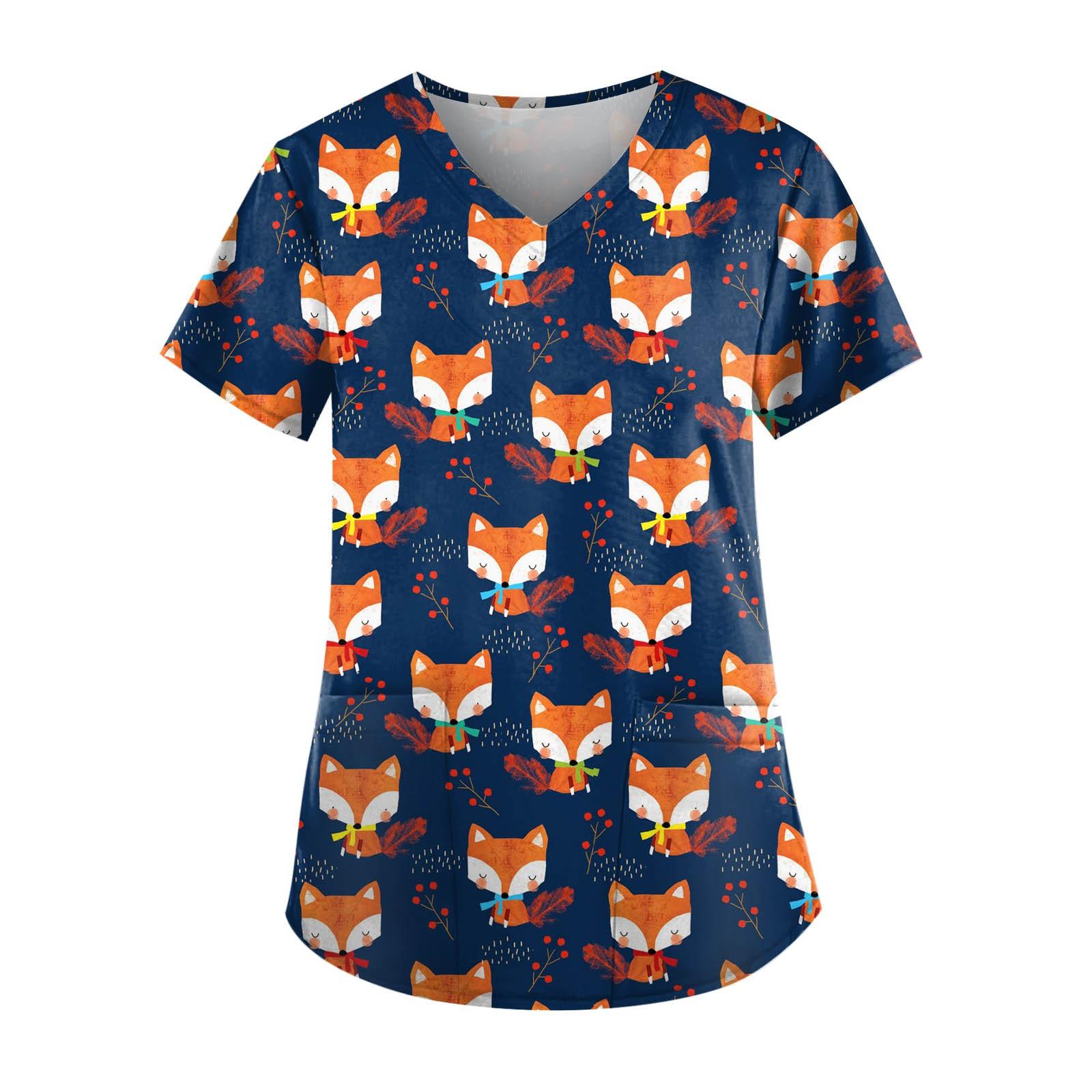 

Женский топ с карманами и карманами с короткими рукавами и V-образным вырезом XL оранжевый