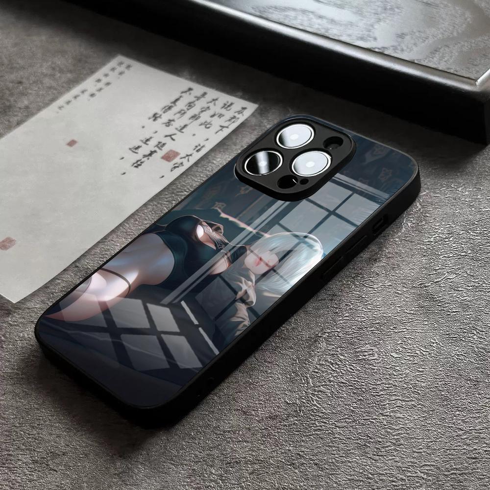 

Phone Case For IPhone 17 Pro Max 14 Pro 15 12 11 13 Mini X XR XS 16 Plus SE Glass Cover Nier Automata iPhone12 Pro
