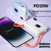 Newmine AL38 10000mAh Power Bank with Built-in Cables