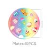 Cartoon Birthday Party Set: Squeeze Toy Decorations, Plates, Cups, Napkins, Tablecloth, Flags