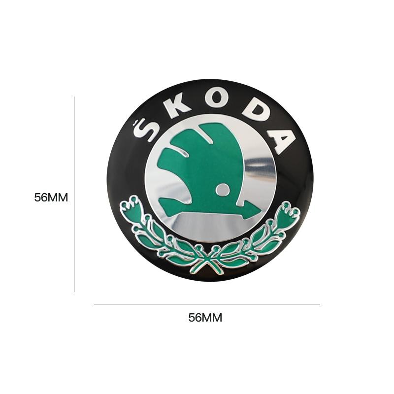 4Pcs 56mm Car Wheel Center Cap Emblem Stickers for Skoda Superb Fabia Kamiq Karoq Kodiaq Octavia Rapid Scala Exterior Accessorie hbkm45