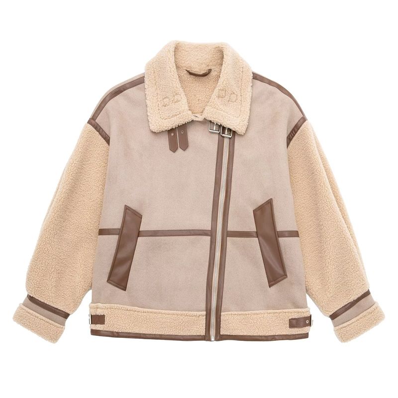 Kaslead New Arrival Women's Clothing Fashion Style Stylish Simple and Versatile Stitching Jacket Outwear 8073255