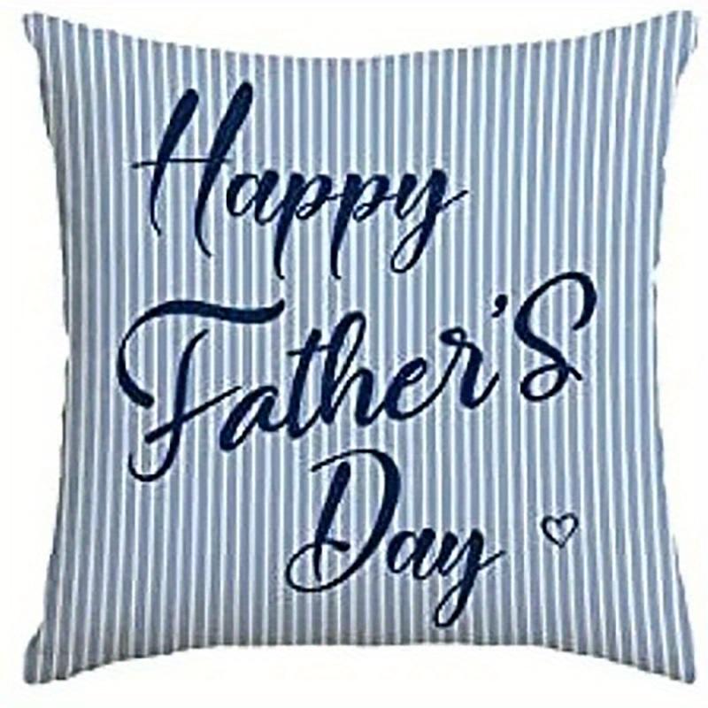 Happy FatherS Day Best Daddy Decor Pillows Pattern Cushion Cover Suitable For Sofa Bedroom Car Pillow Cover