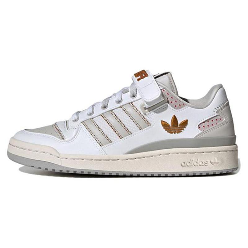 Adidas Forum Low  White Grey Embroidered  Sneakers IE0477 40⅔