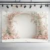 Polyester Floral Photography Background with Romantic Rose Prints - Elegant Home Decoration for Weddings and Birthdays