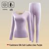 Women's Seamless Cashmere Silk Thermal Underwear Set - Large Size for Autumn and Winter