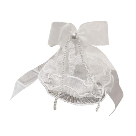 

Birthday Hat Three-Dimensional Star Decoration Plaid Mesh Lace Princess Style Headwear Party Hair Accessory Photo Prop C