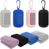 Portable Circular Silicone-Wrapped Cooling Towel | Quick-Drying Polyester for Beach Sport Fitness