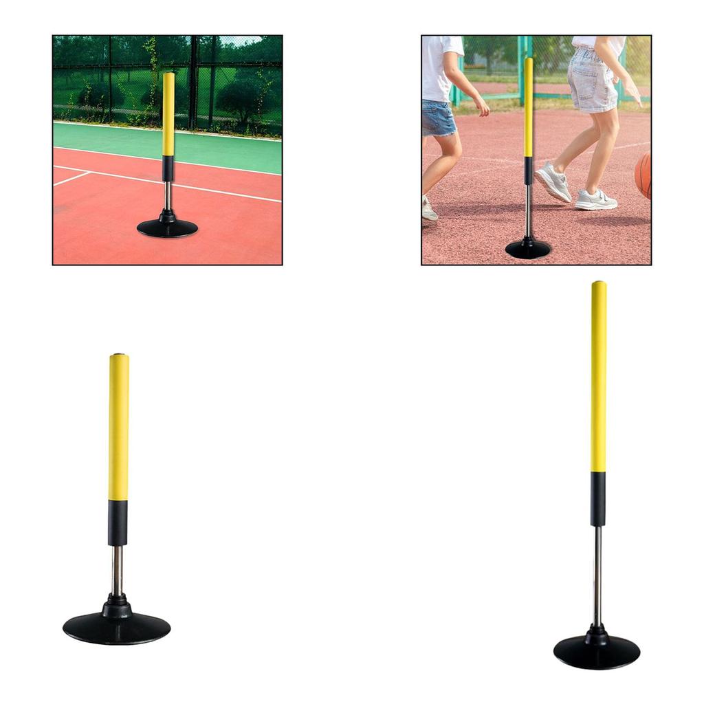 Basketball Football Training Aid Agility Rod Steel Shaft Sturdy Quick Return 0.6 Meter