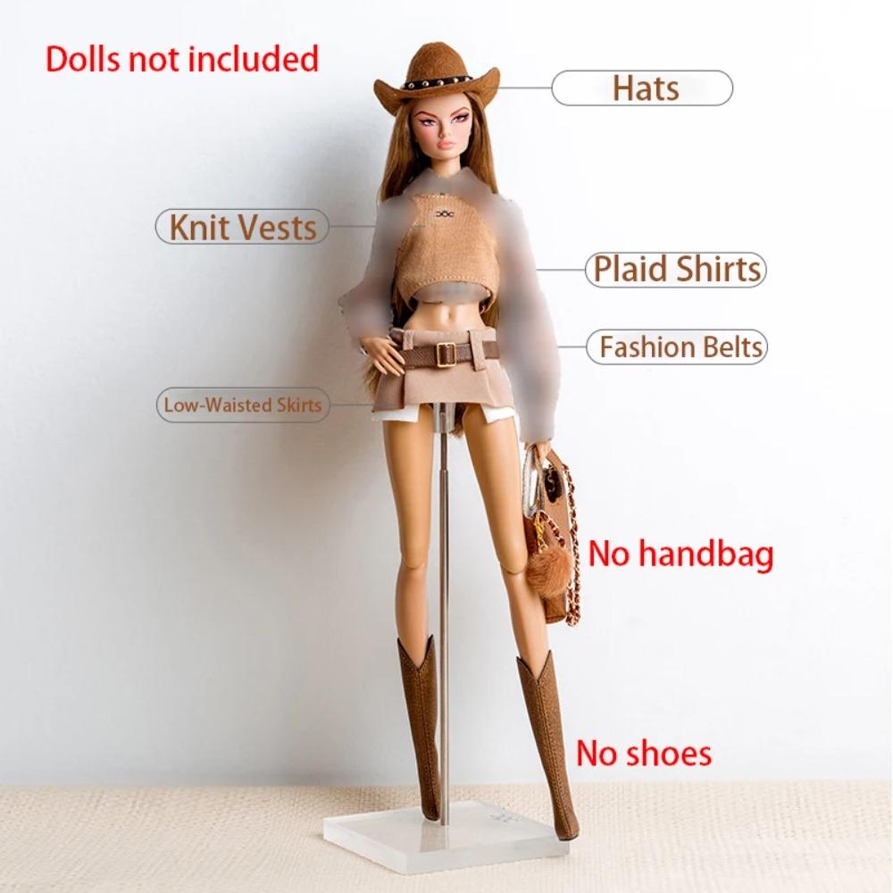 30cm FR Supermodel Clothes Accessories Winter Retro Jacket/Luxury Fur Fashion Classic Trench Coat Set For 1/6 Babi Doll Xianxian